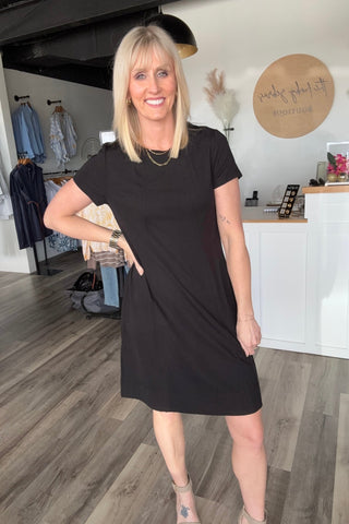 Charlie B Black A - Line Dress - The Funky Zebras Clear Lake