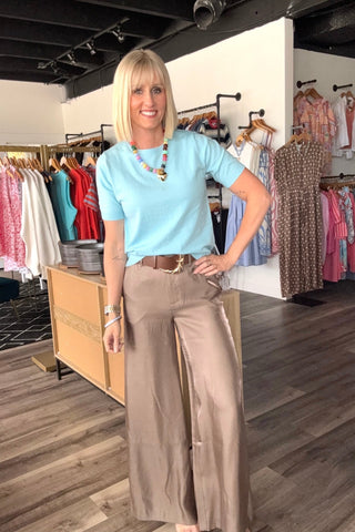 Charlie B Brown Wide Leg Trousers - Just Dani Boutique + Color Studio