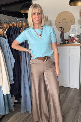 Charlie B Brown Wide Leg Trousers - Just Dani Boutique + Color Studio
