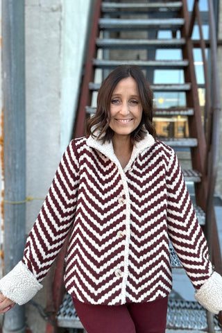 Charlie B Chevron Boucle Jackeet - The Funky Zebras Clear Lake