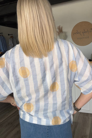 Charlie B Sunrise Striped Dolman with Tie - The Funky Zebras Clear Lake