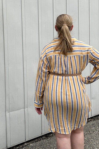 Charlotte Striped Cotton Gause High Low Dress - Just Dani Boutique + Color Studio