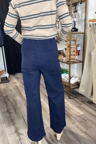 Cici Navy Wide Leg Pants - Just Dani Boutique + Color Studio