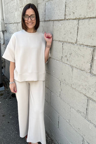 Dakota Ribbed Round Neck Pants Set - Just Dani Boutique + Color Studio