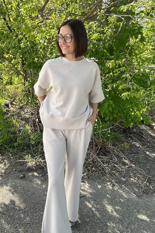 Dakota Ribbed Round Neck Pants Set - Just Dani Boutique + Color Studio