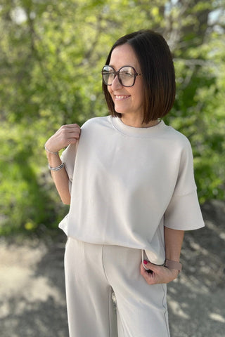 Dakota Ribbed Round Neck Pants Set - Just Dani Boutique + Color Studio