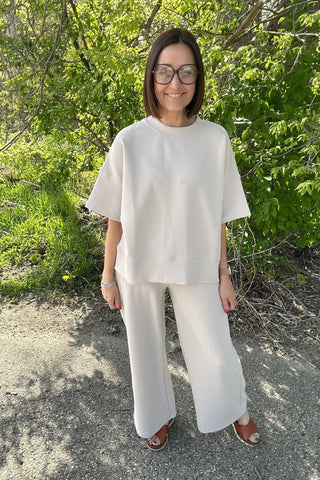 Dakota Ribbed Round Neck Pants Set - Just Dani Boutique + Color Studio