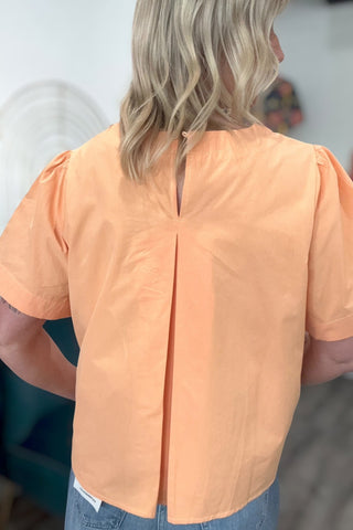 Deanna Short Sleeeve Apricot Top - Just Dani Boutique + Color Studio