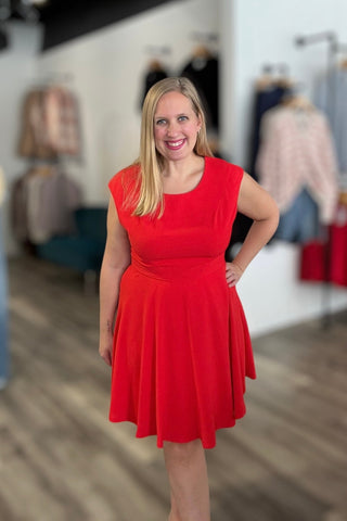 Diana Red Dress - The Funky Zebras Clear Lake