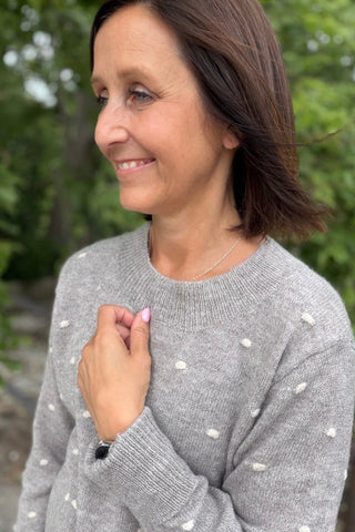 Diane Cozy Dotted Knit Crewneck - Just Dani Boutique + Color Studio