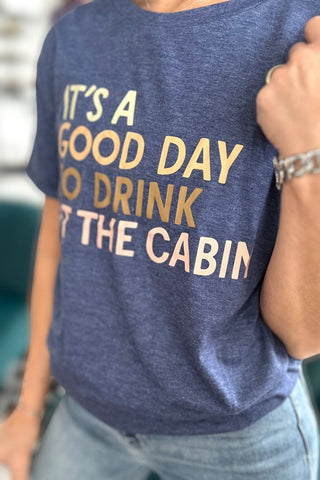Drink at the Cabin Tee - The Funky Zebras Clear Lake