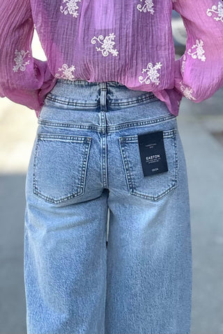 Easton Light Waish Wide Leg Denim - Just Dani Boutique + Color Studio