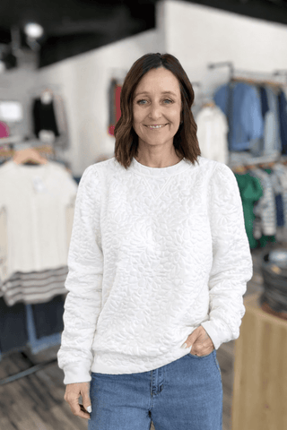 Fayth Floral Quilted Sweatshirt - The Funky Zebras Clear Lake