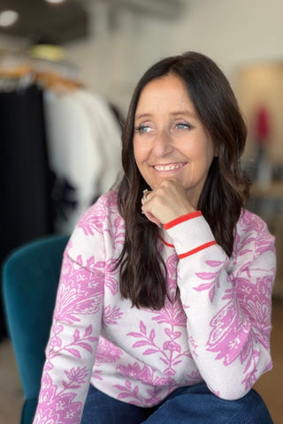 Francesca Pink Floral Sweater - Just Dani Boutique + Color Studio