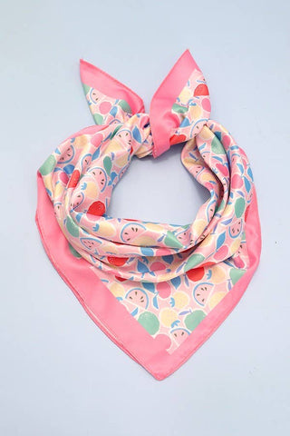 FRUIT PRINT SILKY FEEL BANDANA SCARF - The Funky Zebras Clear Lake