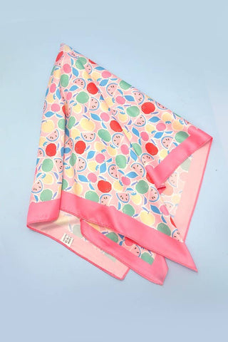FRUIT PRINT SILKY FEEL BANDANA SCARF - The Funky Zebras Clear Lake