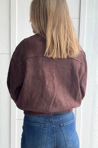 Gabrielle Brown Faux Suede Utility Jacket - Just Dani Boutique + Color Studio