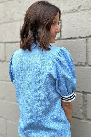 Georgia Blue Top - The Funky Zebras Clear Lake