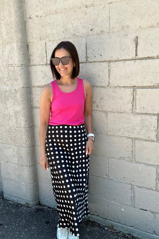 Greta Maxi Black and White Polka Dot Skirt - Just Dani Boutique + Color Studio