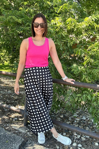 Greta Maxi Black and White Polka Dot Skirt - Just Dani Boutique + Color Studio
