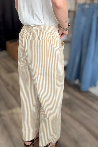 Gretchen Natural Stripe Pants - Just Dani Boutique + Color Studio