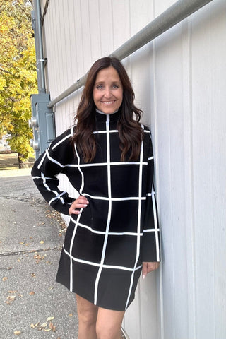 Gwen High Neck Sweater Dress - Just Dani Boutique + Color Studio