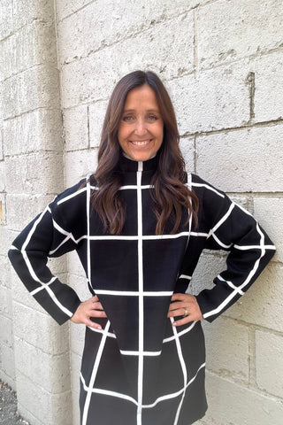 Gwen High Neck Sweater Dress - Just Dani Boutique + Color Studio