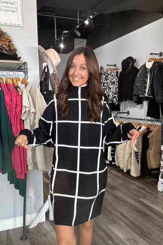 Gwen High Neck Sweater Dress - Just Dani Boutique + Color Studio