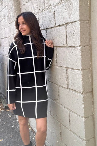Gwen High Neck Sweater Dress - Just Dani Boutique + Color Studio