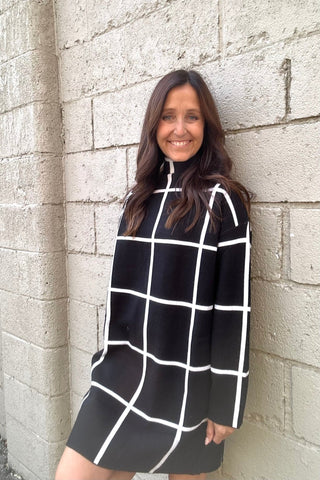 Gwen High Neck Sweater Dress - Just Dani Boutique + Color Studio