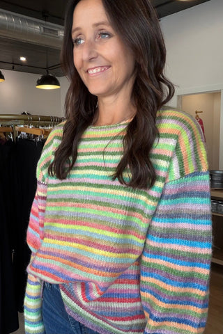 Gwenyth Knit Striped Sweater - Just Dani Boutique + Color Studio