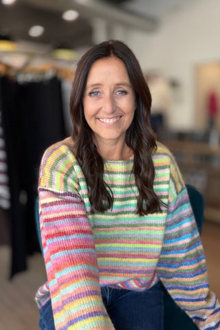 Gwenyth Knit Striped Sweater - Just Dani Boutique + Color Studio