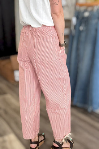Hadley Red Stripe High Waisted Pants - Just Dani Boutique + Color Studio