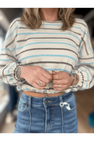 Halle Brown Mixed Top - Just Dani Boutique + Color Studio
