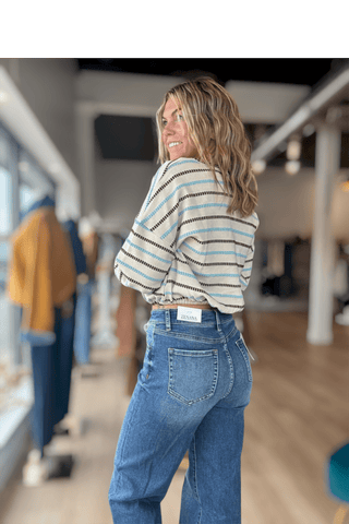 Halle Brown Mixed Top - Just Dani Boutique + Color Studio
