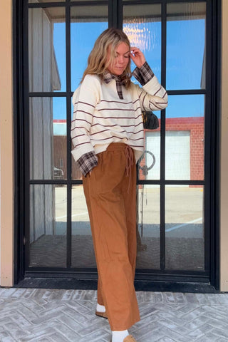 Hanna Plaid Collared Sweater - Just Dani Boutique + Color Studio