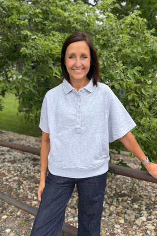 Harkyn French Terry Short Sleeve Top - Just Dani Boutique + Color Studio