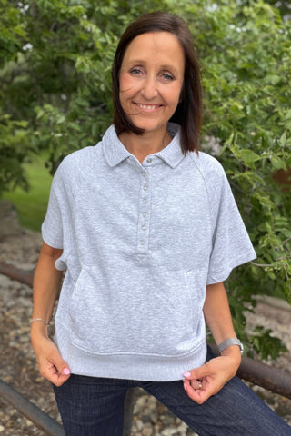 Harkyn French Terry Short Sleeve Top - Just Dani Boutique + Color Studio