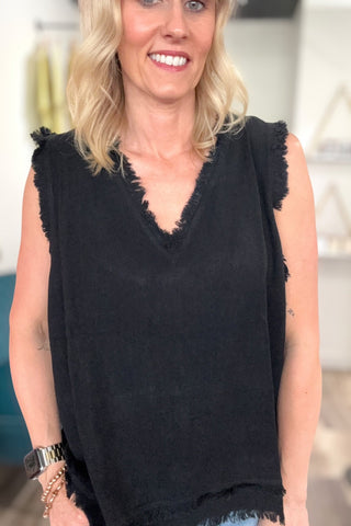 Harper Gauze Sleeveless Top - Just Dani Boutique + Color Studio