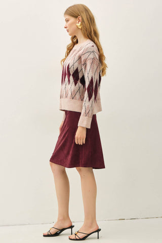 Harriet Faux Suede A-Line Skirt - Just Dani Boutique + Color Studio