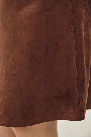 Harriet Faux Suede A-Line Skirt - Just Dani Boutique + Color Studio