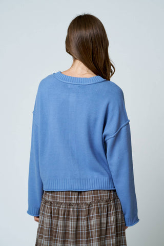 Heidi RAW EDGE EXPOSED SEAM BUTTON DOWN KNIT CARDIGAN - Just Dani Boutique + Color Studio