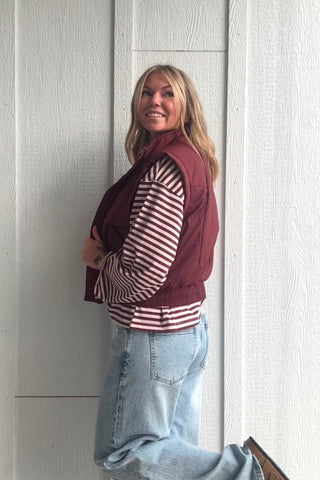 Iris Snap Puffer Vest - Just Dani Boutique + Color Studio