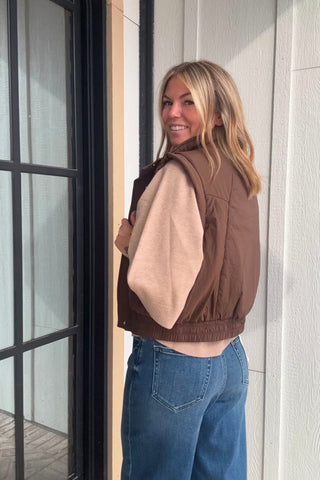 Iris Snap Puffer Vest - Just Dani Boutique + Color Studio