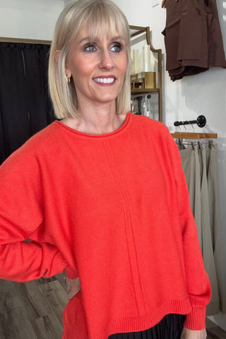 Isabelle Viscose Front Seam Round Neck Sweater - Just Dani Boutique + Color Studio