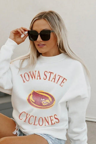 ISU & Iowa Washed Logo Pullover - Just Dani Boutique + Color Studio