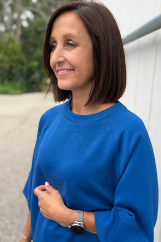 Jamie Scuba Elbow Sleeve Pullover Top - Just Dani Boutique + Color Studio