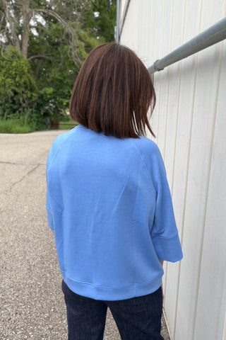 Jamie Scuba Elbow Sleeve Pullover Top - Just Dani Boutique + Color Studio