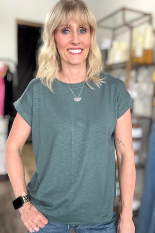 Janie Cotton Modal Slub Tee - Just Dani Boutique + Color Studio