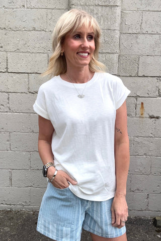 Janie Cotton Modal Slub Tee - Just Dani Boutique + Color Studio